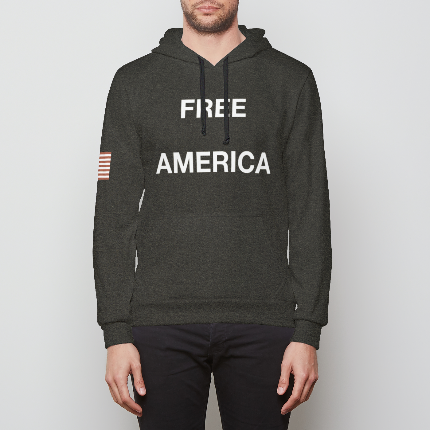 Free America Unisex Relaxed Pullover Hoodie